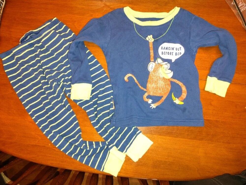 3T Carter's monkey ape gorilla 2pc cotton pajamas
